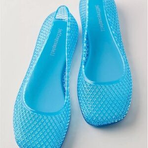Jeffrey Campbell Vibrant Blue Mesh Flats